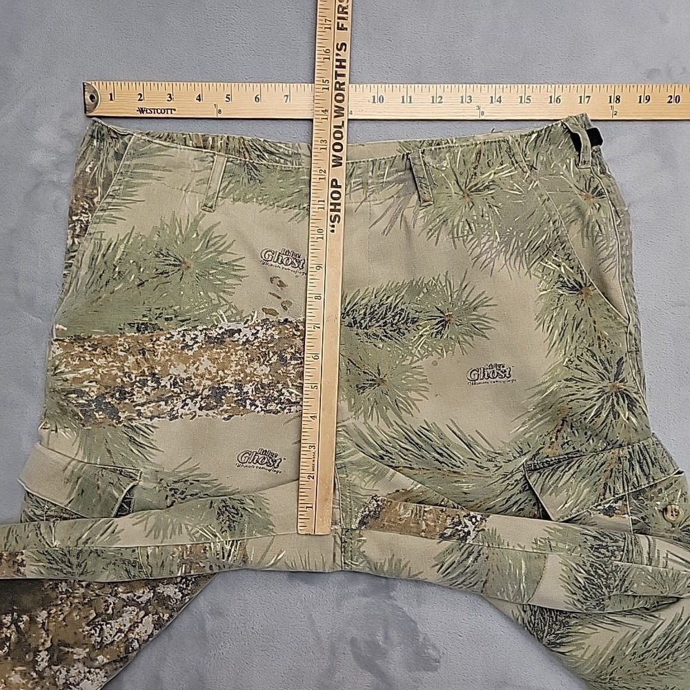 VTG Ghost Camo Pants Mens 34x30 Green Ridge Cargo Ultimate Camoflage Hunting - Picture 15 of 16